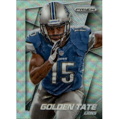 2014 Panini Prizm Prizms Light Blue Wave #117 Golden Tate