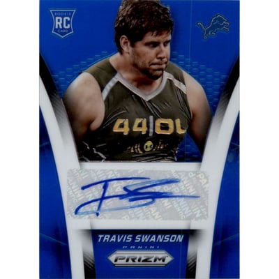 2014 Panini Prizm Rookie Autographs Prizms Blue #ARTS3 Travis Swanson/75