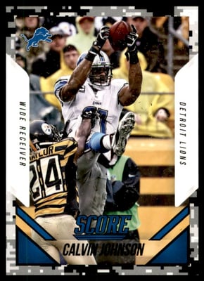 2015 Score Photo Variations Black Camo #252 Calvin Johnson