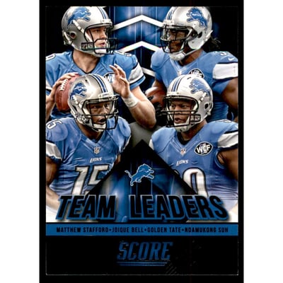 2015 Score Team Leaders Black #14 Golden Tate/Joique Bell/Matthew Stafford/Ndamukong Suh