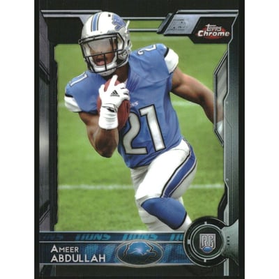 2015 Topps Chrome Black Refractors #111 Ameer Abdullah