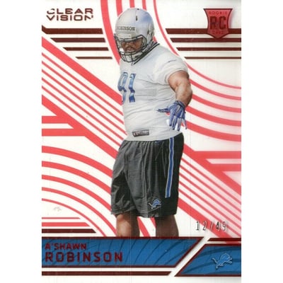 2016 Panini Clear Vision Red #153 A'Shawn Robinson L2