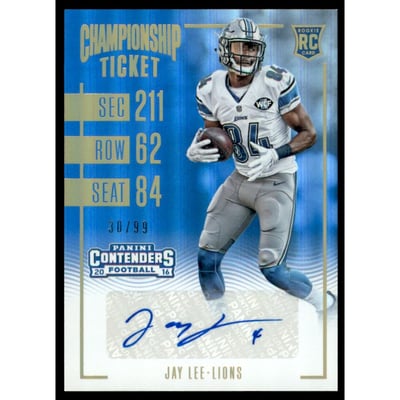 2016 Panini Contenders Championship Ticket #124 Jay Lee AU/99