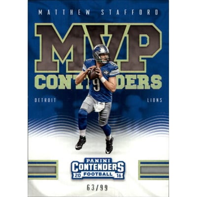 2016 Panini Contenders MVP Contenders Holo #6 Matthew Stafford