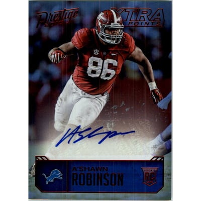 2016 Prestige Rookie Autographs Xtra Points Red #7 A'Shawn Robinson
