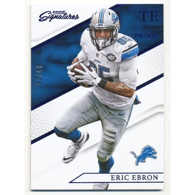 2016 Prime Signatures Prime Proof Blue #191 Eric Ebron