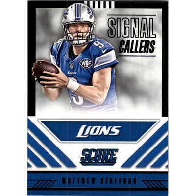 2016 Score Signal Callers Black #8 Matthew Stafford