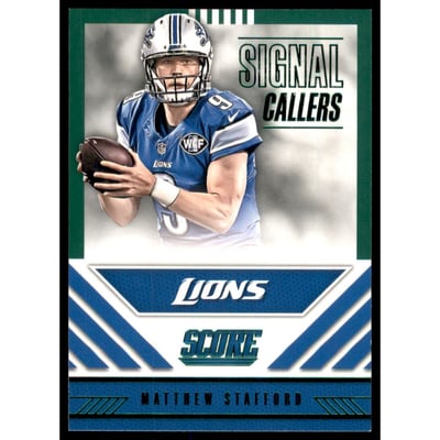 2016 Score Signal Callers Green #8 Matthew Stafford