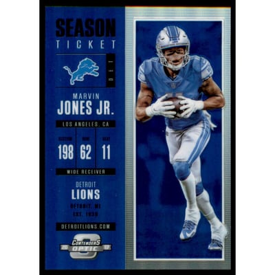 2017 Panini Contenders Optic Blue #28 Marvin Jones Jr.