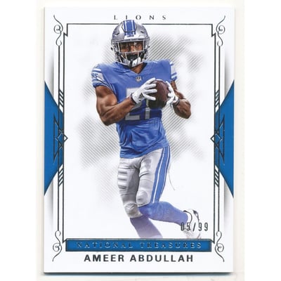 2017 Panini National Treasures #10 Ameer Abdullah