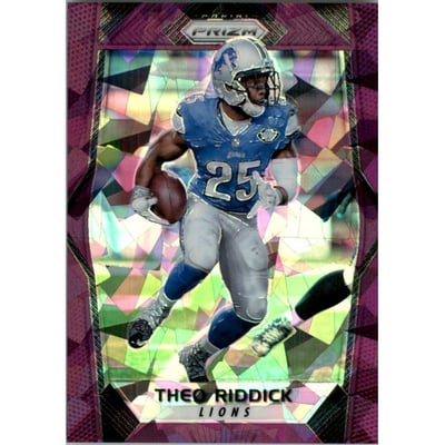 2017 Panini Prizm Prizms Purple Crystals #148 Theo Riddick