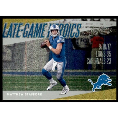 2018 Absolute Late Game Heroics Spectrum Gold #2 Matthew Stafford