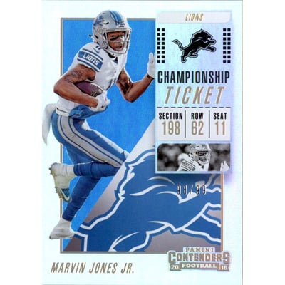 2018 Panini Contenders Championship Ticket #67 Marvin Jones Jr.
