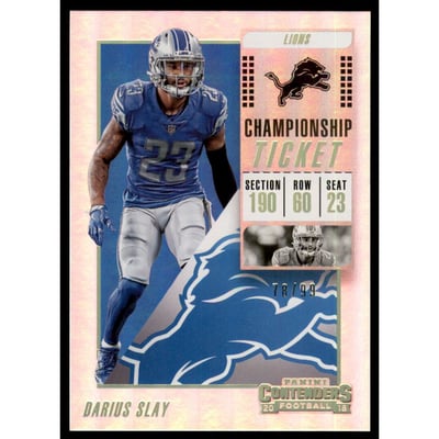 2018 Panini Contenders Championship Ticket #68 Darius Slay