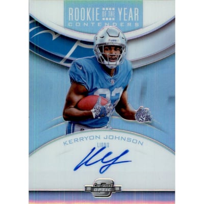 2018 Panini Contenders Optic Rookie of the Year Contenders Autographs #25 Kerryon Johnson