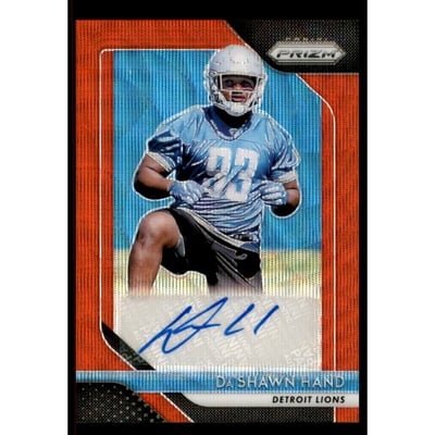 2018 Panini Prizm Rookie Autographs Prizms Red Wave #72 Da'Shawn Hand/199
