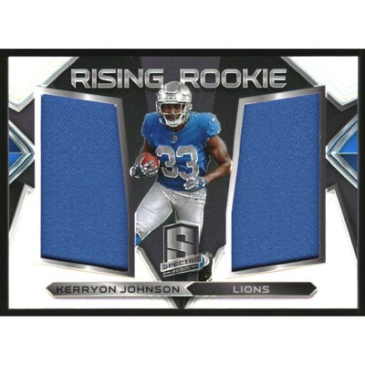2018 Panini Spectra Rising Rookie Materials #30 Kerryon Johnson