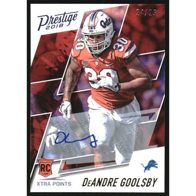 2018 Prestige Rookie Signatures Xtra Points Gold #230 DeAndre Goolsby
