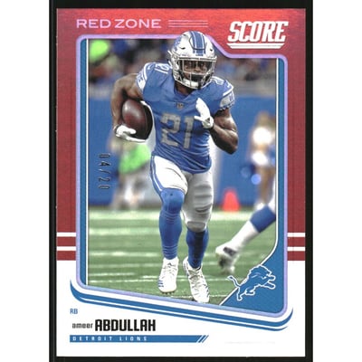2018 Score Red Zone #106 Ameer Abdullah
