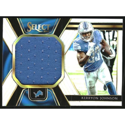 2018 Select Jumbo Rookie Swatches Prizm #17 Kerryon Johnson