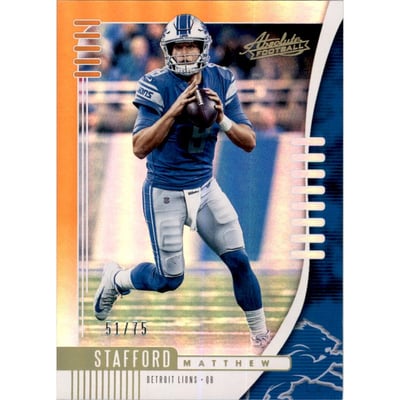 2019 Absolute Spectrum Orange #73 Matthew Stafford