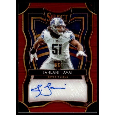 2019 Select Rookie Signatures Prizm Maroon #28 Jahlani Tavai/49