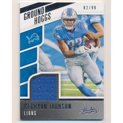 2020 Absolute Ground Hoggs Materials #4 Kerryon Johnson/99