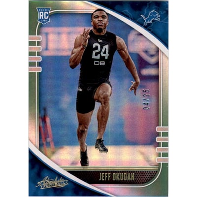 2020 Absolute Spectrum Green #155 Jeff Okudah