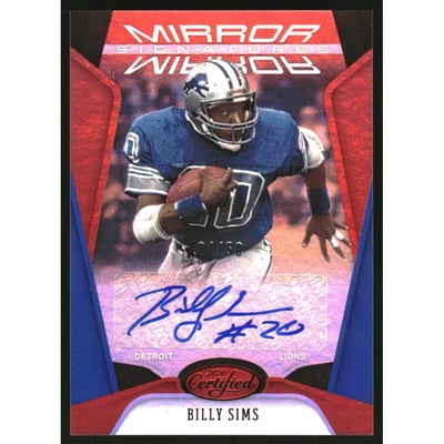 2020 Certified Signatures Mirror Red #88 Billy Sims/50