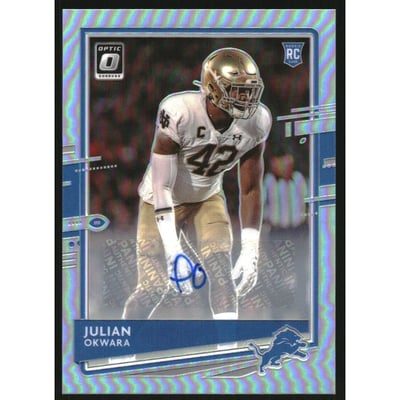 2020 Donruss Optic Rookies Autographs Holo #144 Julian Okwara/75