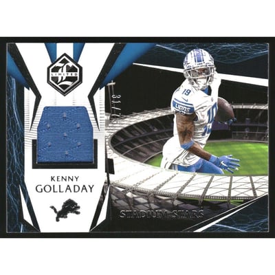 2020 Limited Stadium Star Swatches Silver Spotlight #15 Kenny Golladay/75