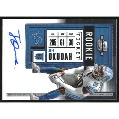 2020 Panini Contenders Optic #143 Jeff Okudah AU