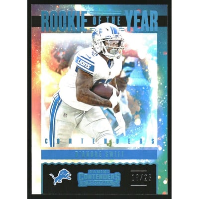 2020 Panini Contenders Rookie of the Year Contenders Platinum #18 D'Andre Swift