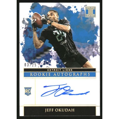 2020 Panini Impeccable Rookie Autographs Gold #143 Jeff Okudah