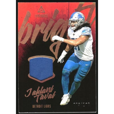 2020 Panini Luminance Bright Beginnings Jerseys Gold #BB17 Jahlani Tavai