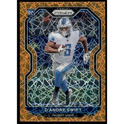2020 Panini Prizm Prizms Orange Lazer #358 D'Andre Swift