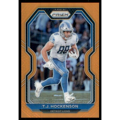 2020 Panini Prizm Prizms Orange #201 T.J. Hockenson