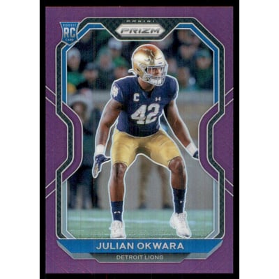 2020 Panini Prizm Prizms Purple #361 Julian Okwara