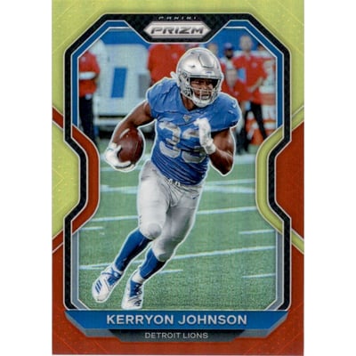 2020 Panini Prizm Prizms Red and Yellow #200 Kerryon Johnson
