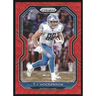 2020 Panini Prizm Prizms Red Wave #201 T.J. Hockenson
