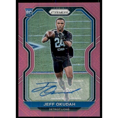 2020 Panini Prizm Rookie Autographs Prizms Pink #359 Jeff Okudah