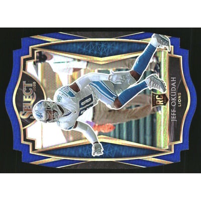 2020 Select Prizm Blue Die Cut #186 Jeff Okudah