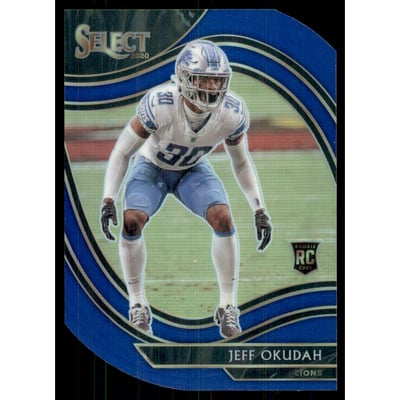 2020 Select Prizm Blue Die Cut #386 Jeff Okudah