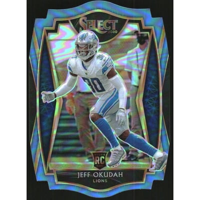 2020 Select Prizm Light Blue Die Cut #186 Jeff Okudah