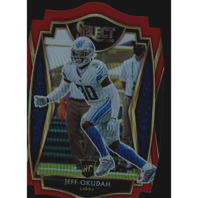 2020 Select Prizm Red Die Cut #186 Jeff Okudah