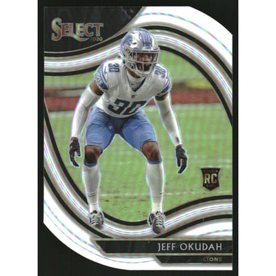 2020 Select Prizm White Die Cut #386 Jeff Okudah