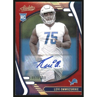 2021 Absolute Signature Rookies Spectrum Red #157 Levi Onwuzurike/100