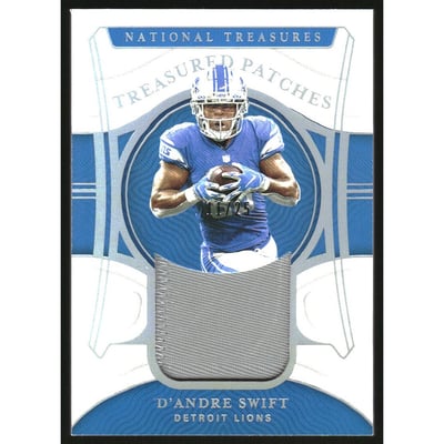 2021 Panini National Treasures Treasured Patches Holo Silver #47 D'Andre Swift
