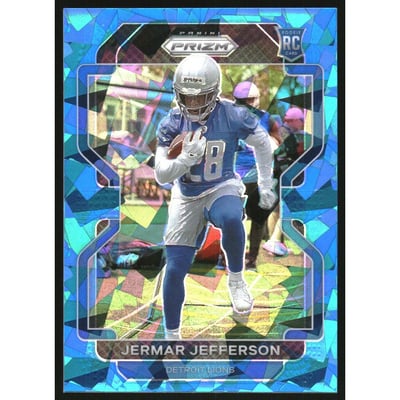 2021 Panini Prizm Prizms Blue Ice #404 Jermar Jefferson