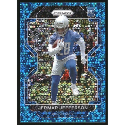 2021 Panini Prizm Prizms No Huddle Blue #404 Jermar Jefferson
